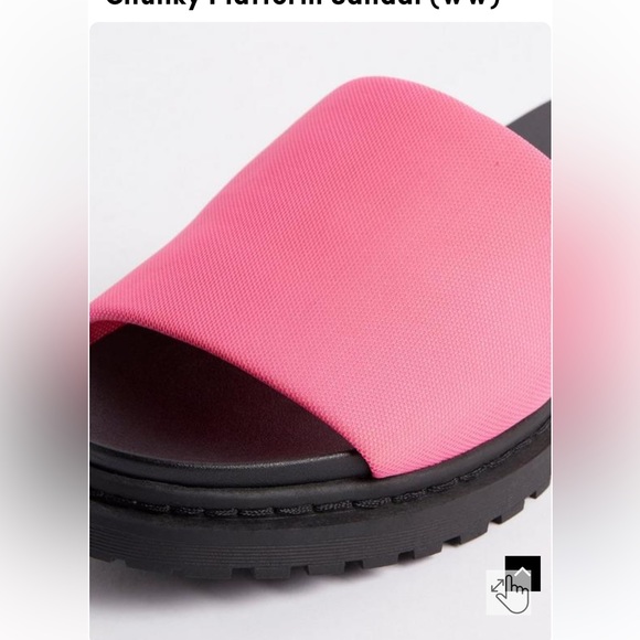 TORRID PLATFORM SANDALS PINK BLACK NEW IN BOX SIZE 9.5 WW - Picture 4 of 5